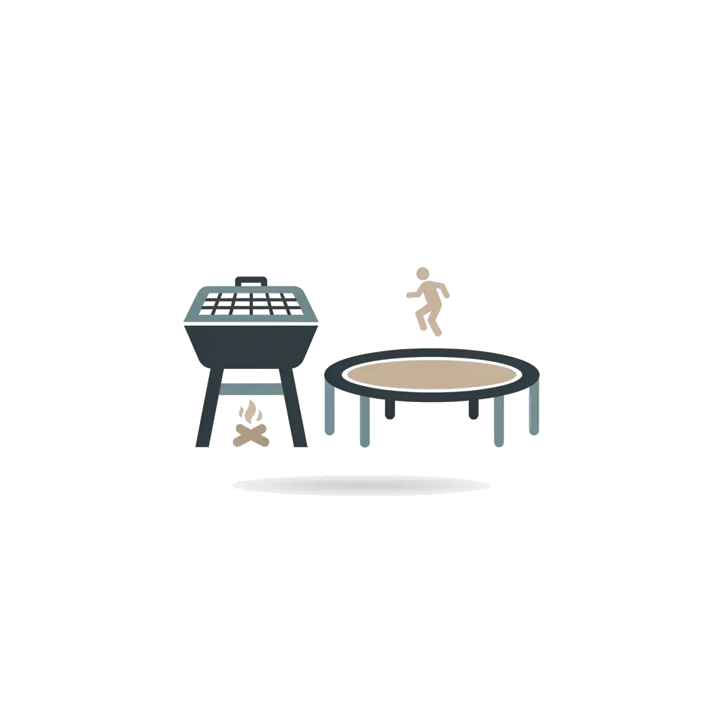 Gril a trampolína